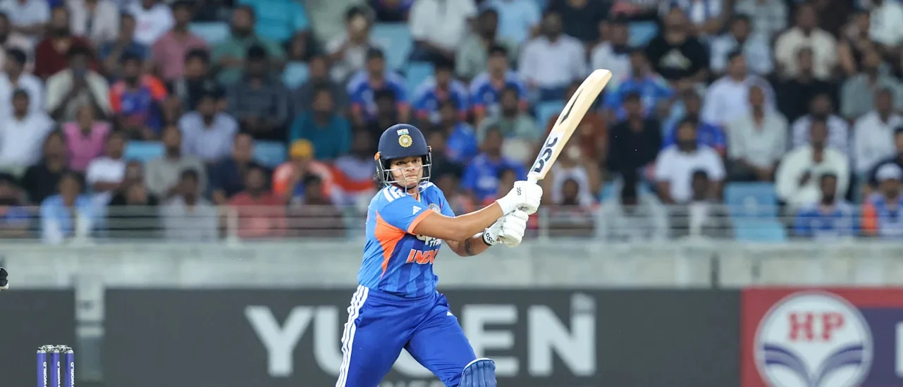 Shafali Verma plays a shot during India's Asia Cup campaign.
