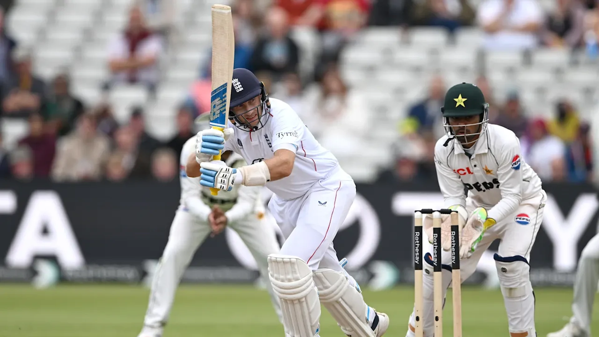 England and Pakistan players during their 2026 five-day cricket series