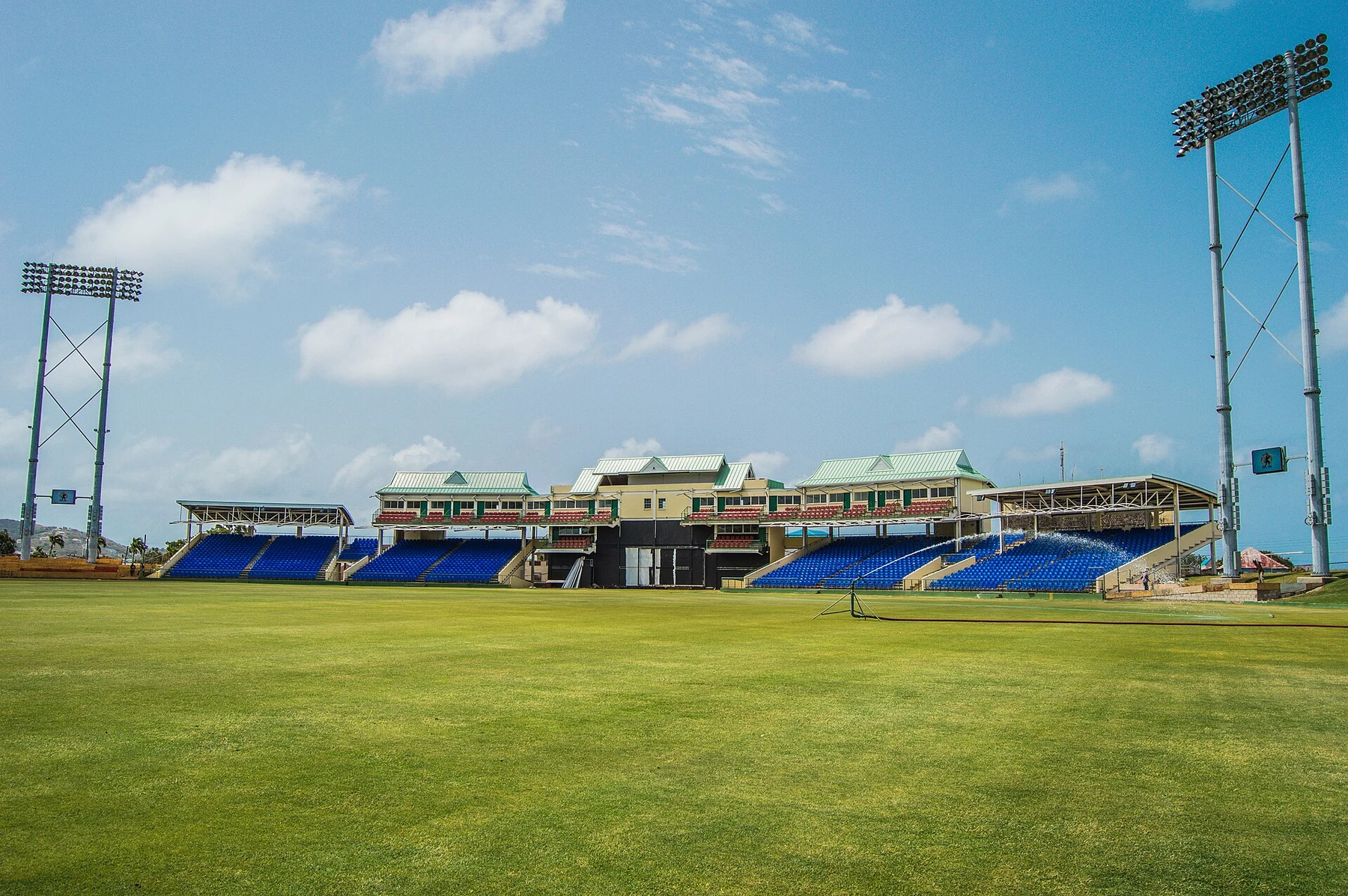 Government of St Kitts and Nevis, CC BY 2.0, via Wikimedia Commons Warner Park Cricket Stadium in St Kitts